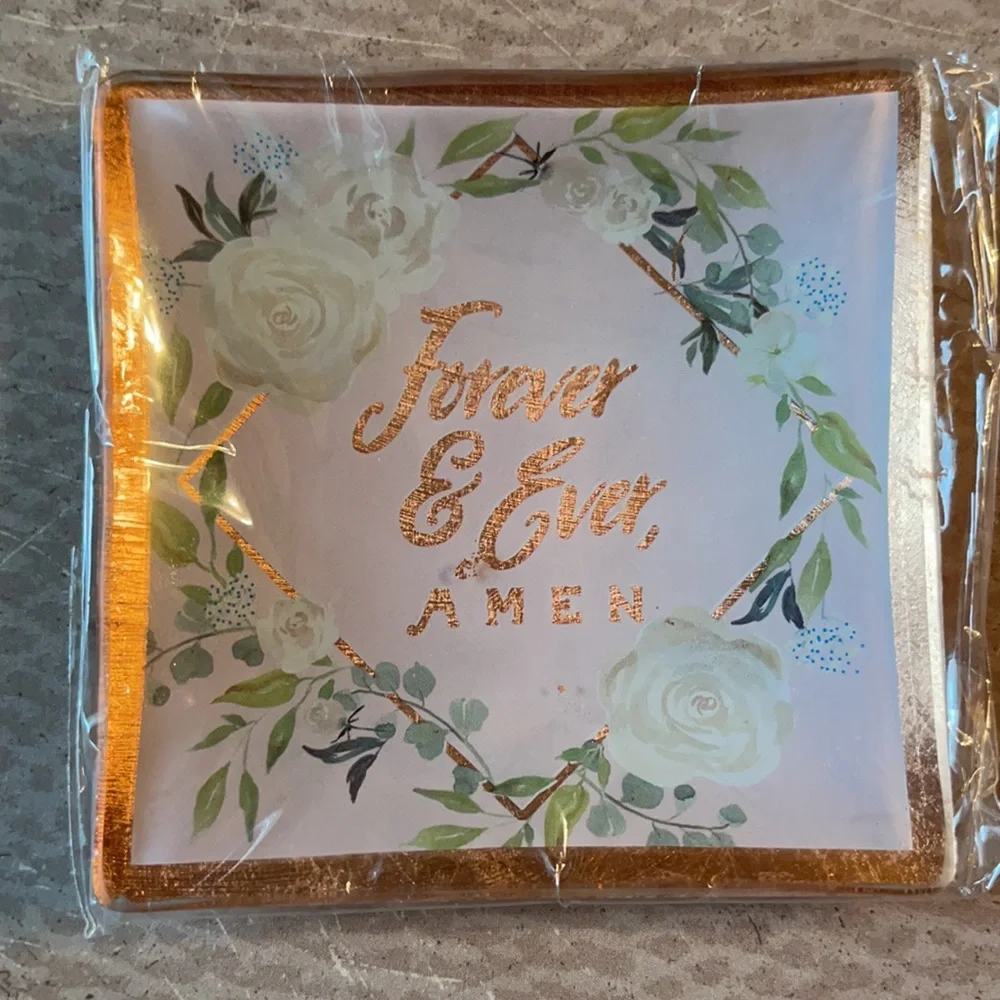 Studio Oh! Glass Trinket Dish: Forever and Ever